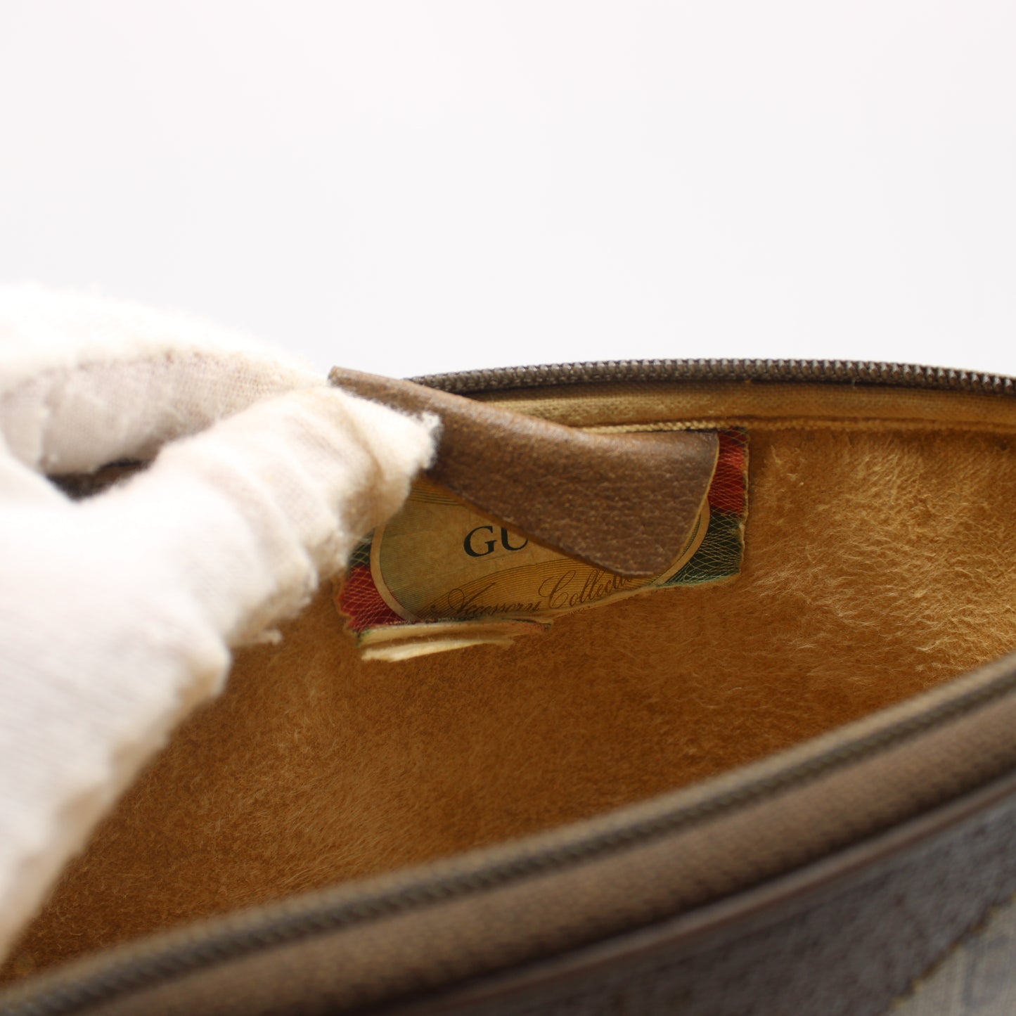 Gucci Brown GG Supreme Canvas Leather Trim Crossbody Bag