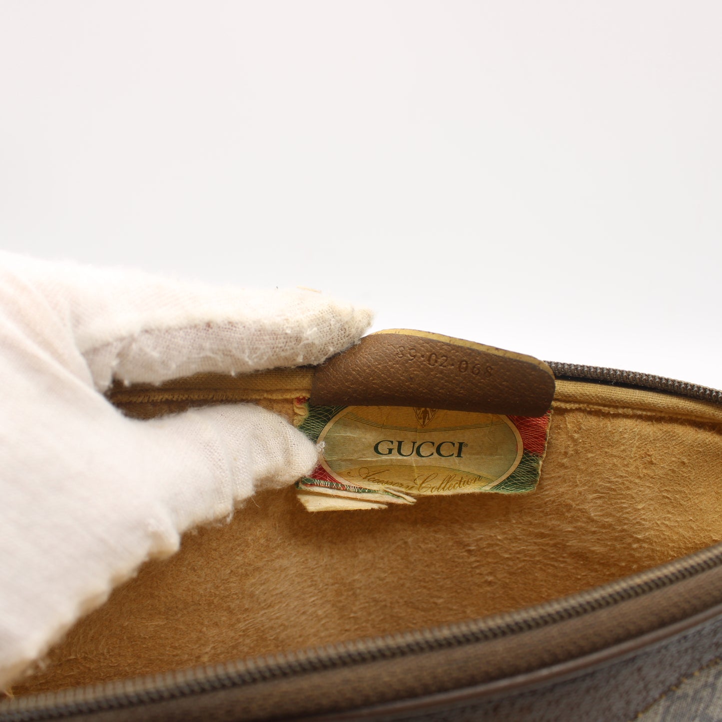 Gucci Brown GG Supreme Canvas Leather Trim Crossbody Bag