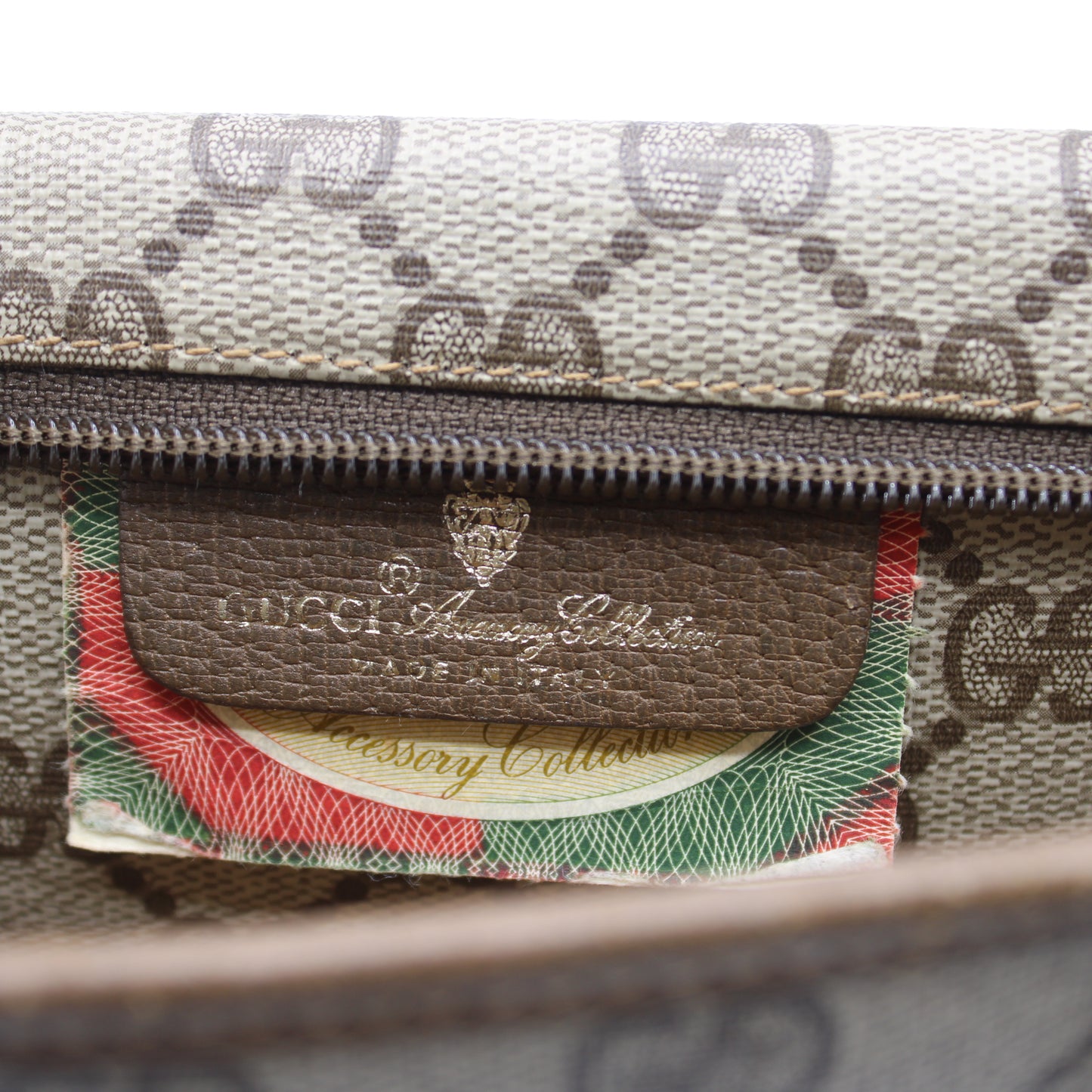 Gucci Brown Monogram Coated Canvas Leather Crossbody Bag