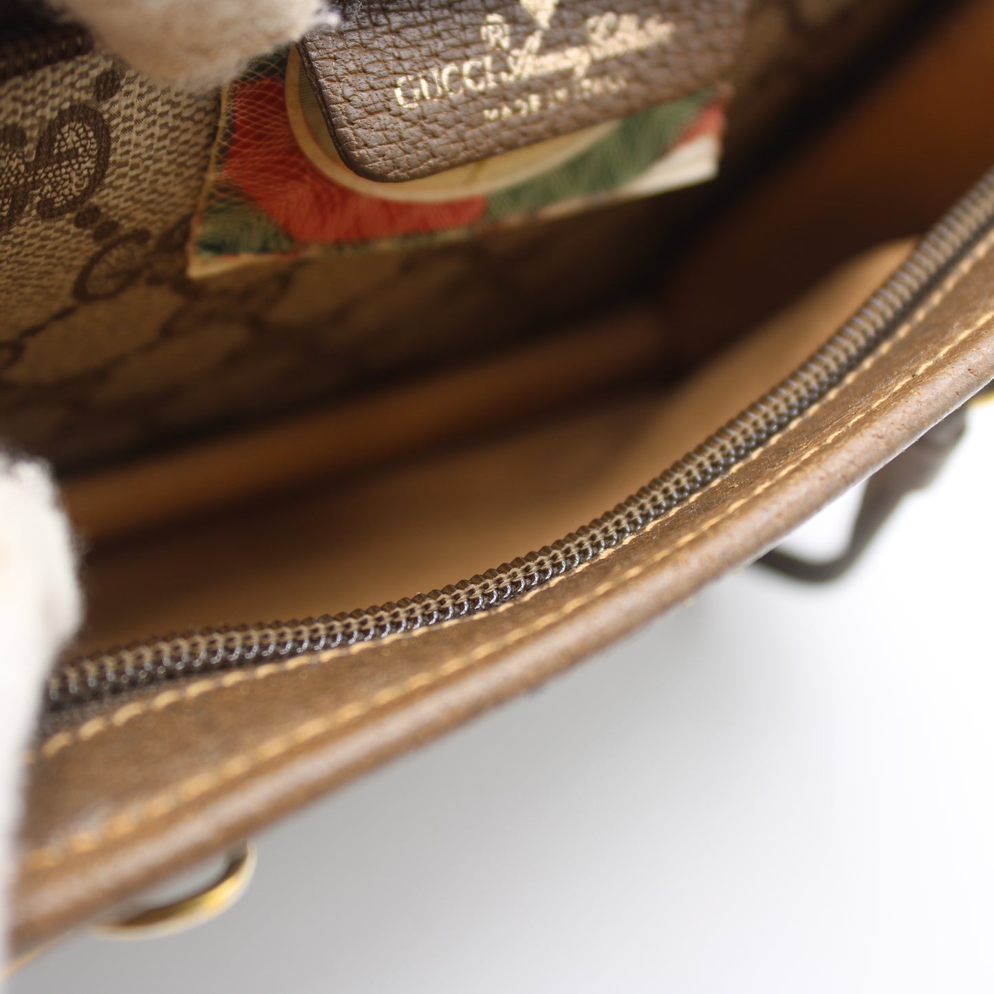 Gucci Brown Monogram Coated Canvas Leather Crossbody Bag