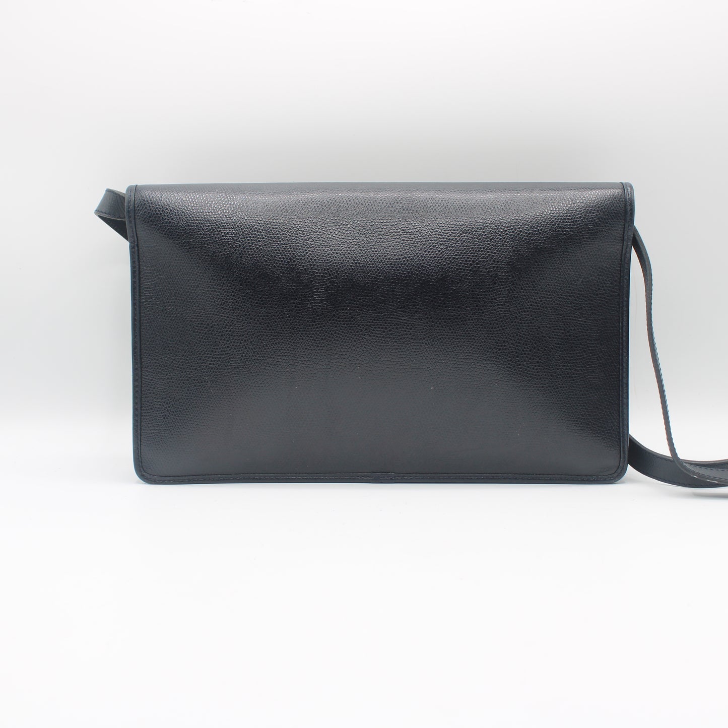 Christian Dior Dark Navy Leather Envelope Crossbody Bag