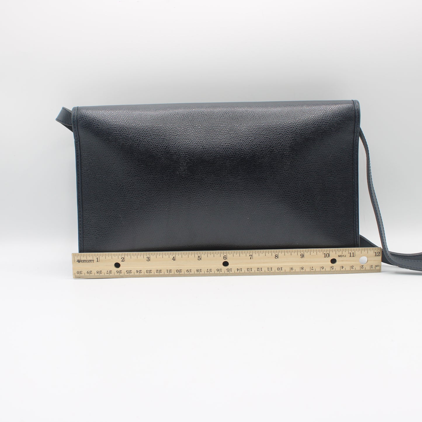 Christian Dior Dark Navy Leather Envelope Crossbody Bag