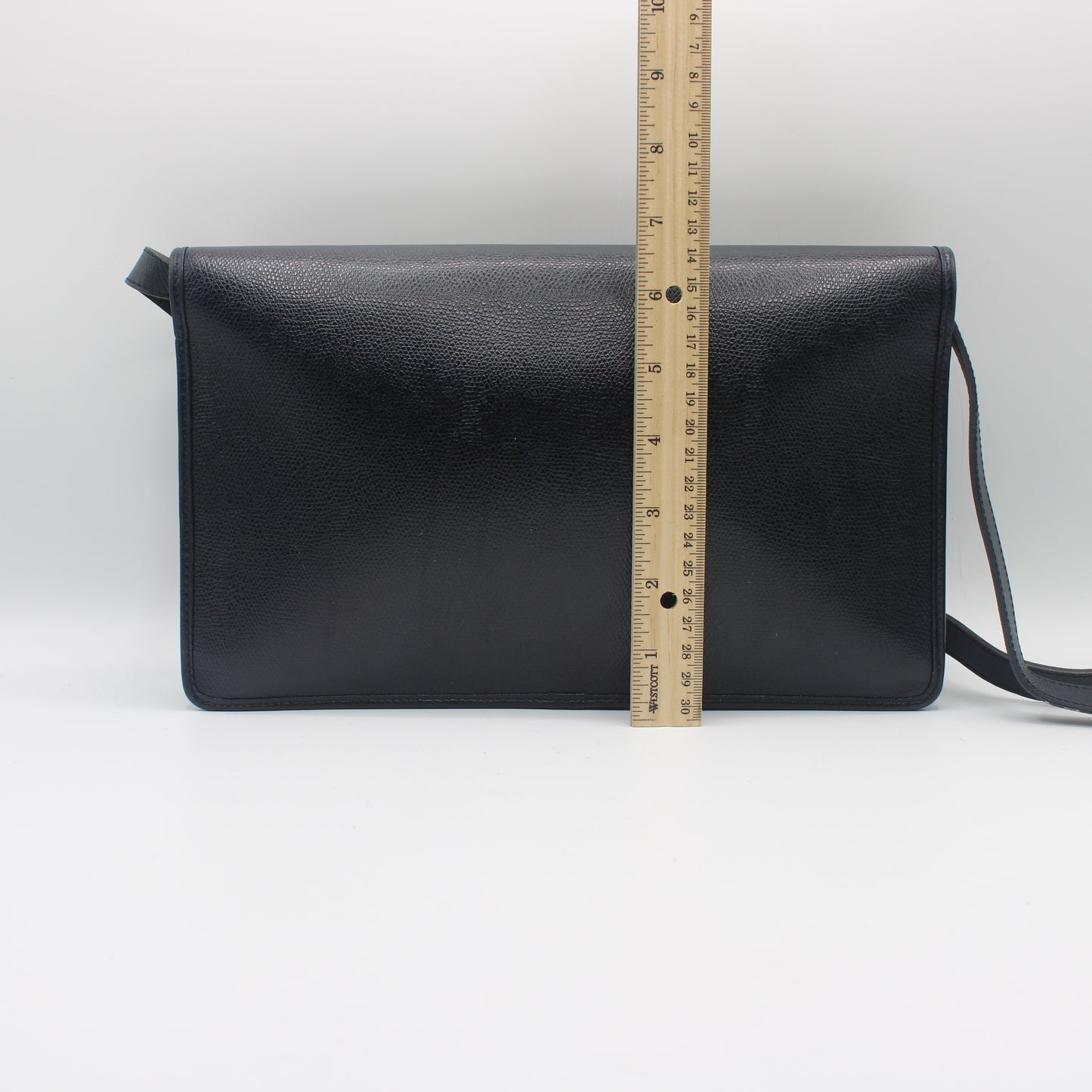 Christian Dior Dark Navy Leather Envelope Crossbody Bag