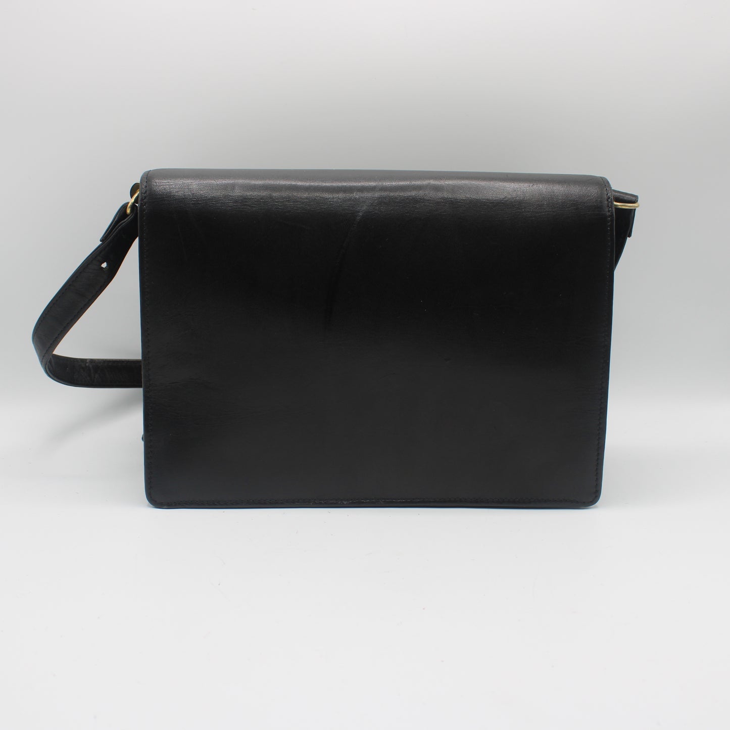 Christian Dior Black Leather CD Logo Crossbody Bag