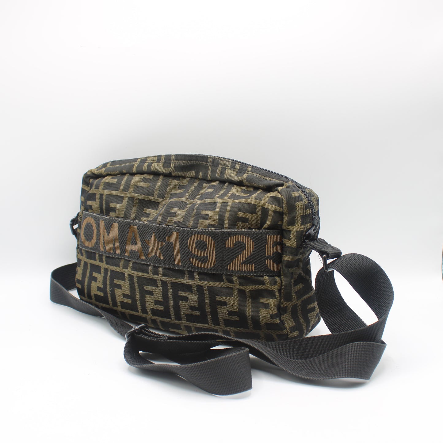 Fendi Brown Zucca Print Roma 1925 Crossbody Bag