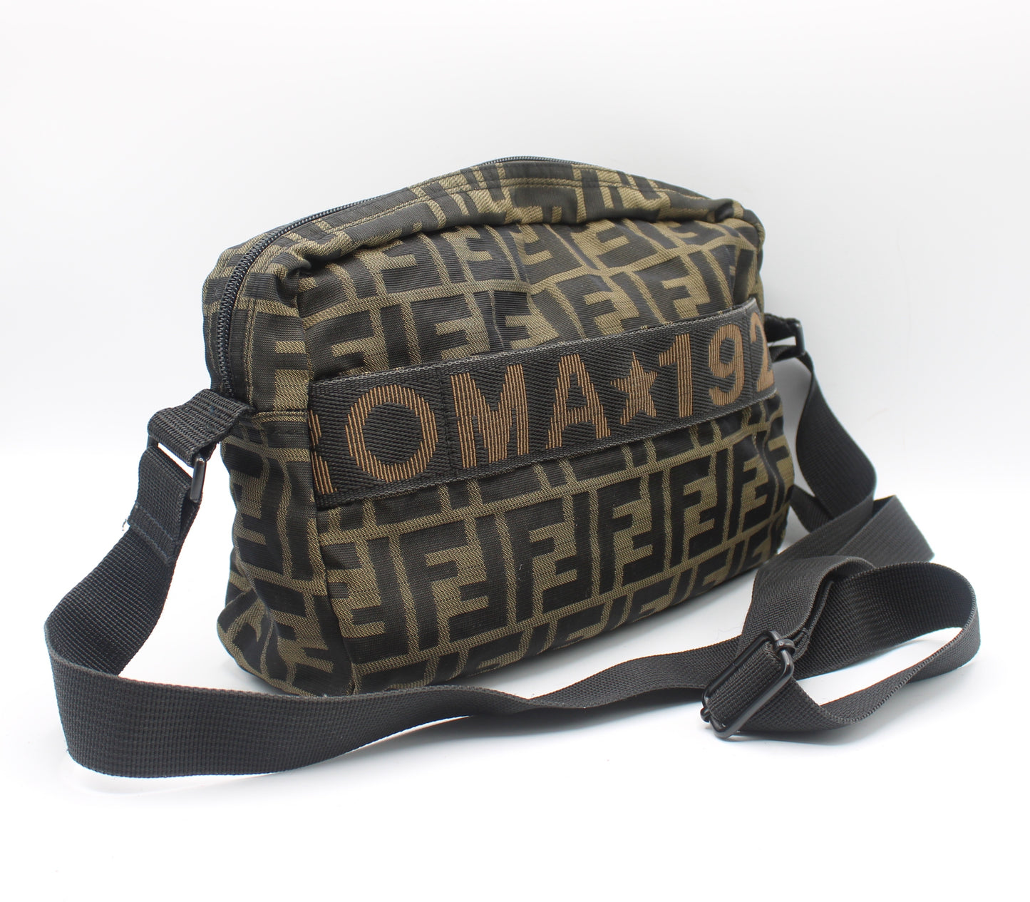 Fendi Brown Zucca Print Roma 1925 Crossbody Bag
