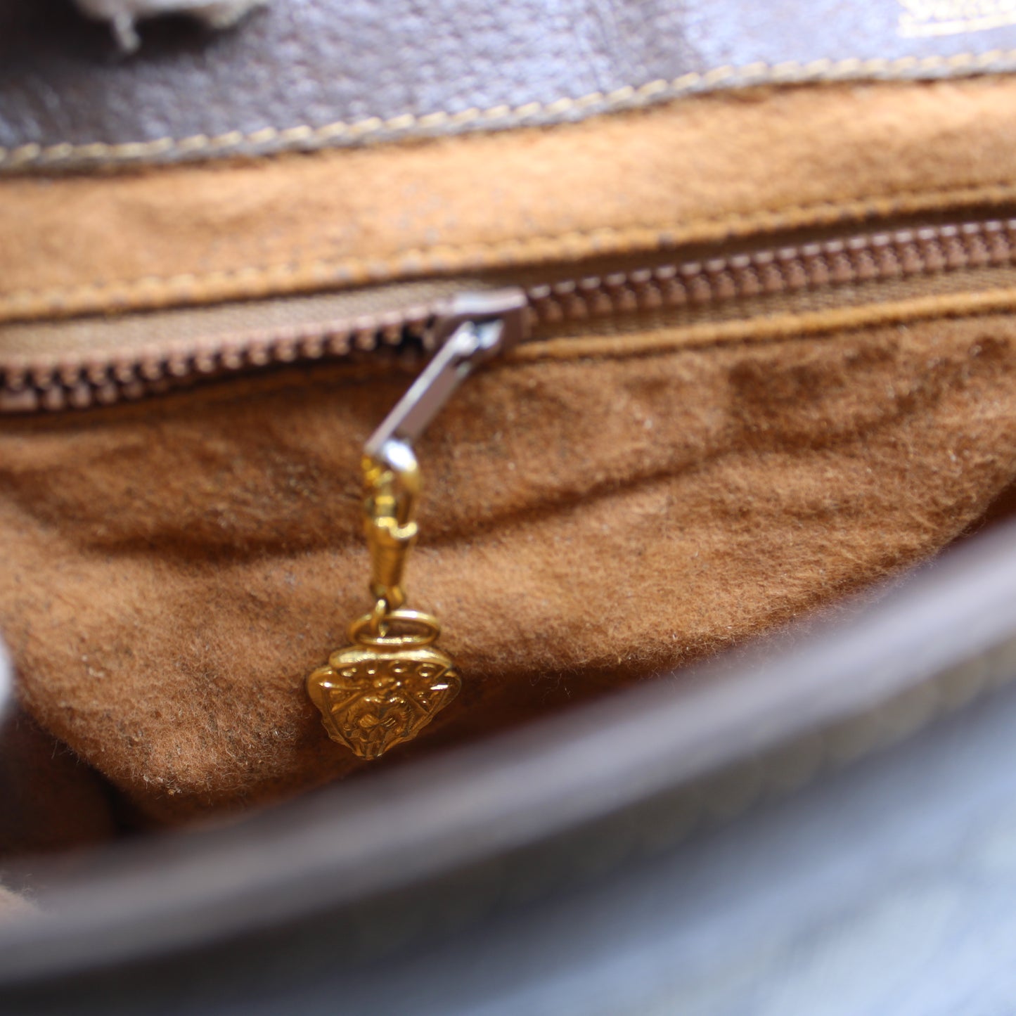 Gucci Brown GG Canvas Leather Trim Crossbody Shoulder Bag