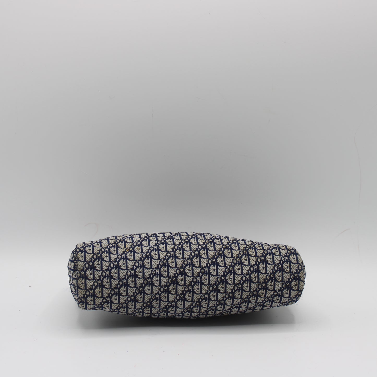 Christian Dior Blue Trotter Oblique Canvas Leather Trim Pouch