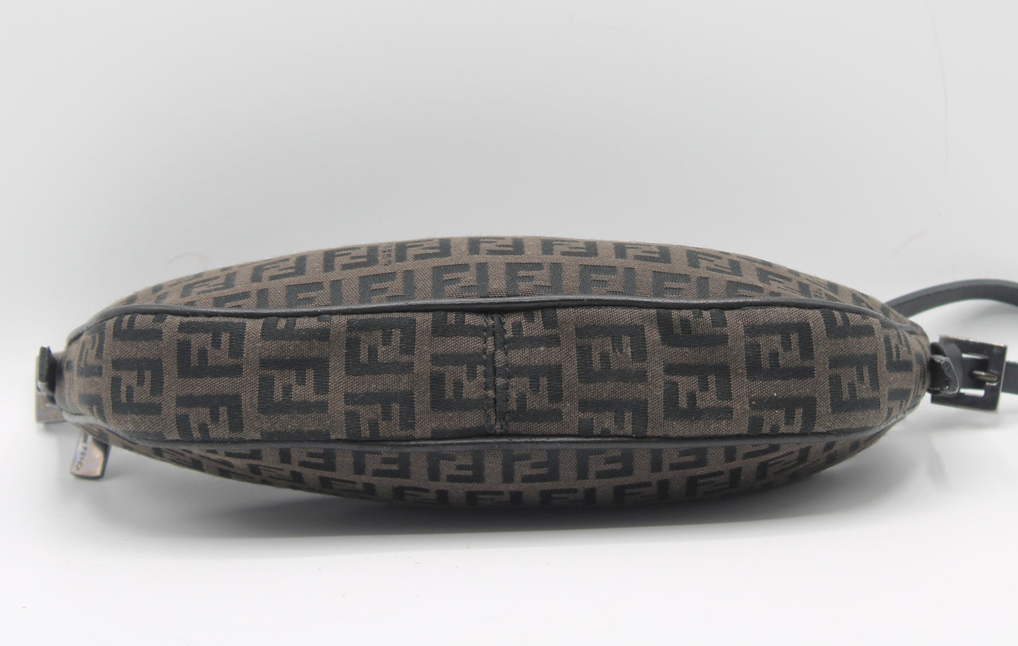 Fendi Brown Zucca Zucchino Canvas Shoulder Bag