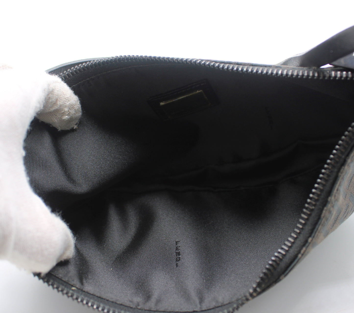 Fendi Brown Zucca Zucchino Canvas Shoulder Bag