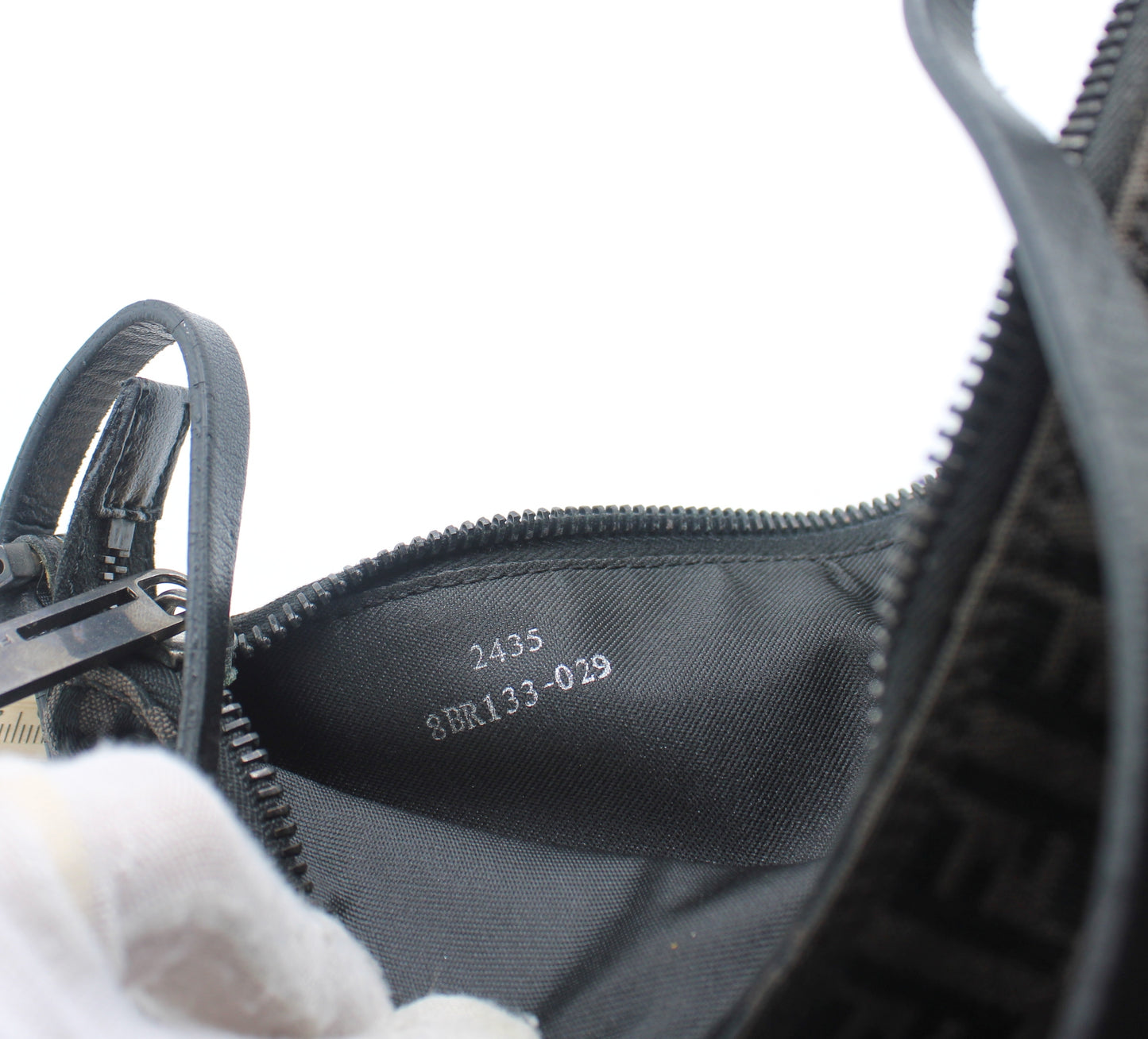 Fendi Brown Zucca Zucchino Canvas Shoulder Bag