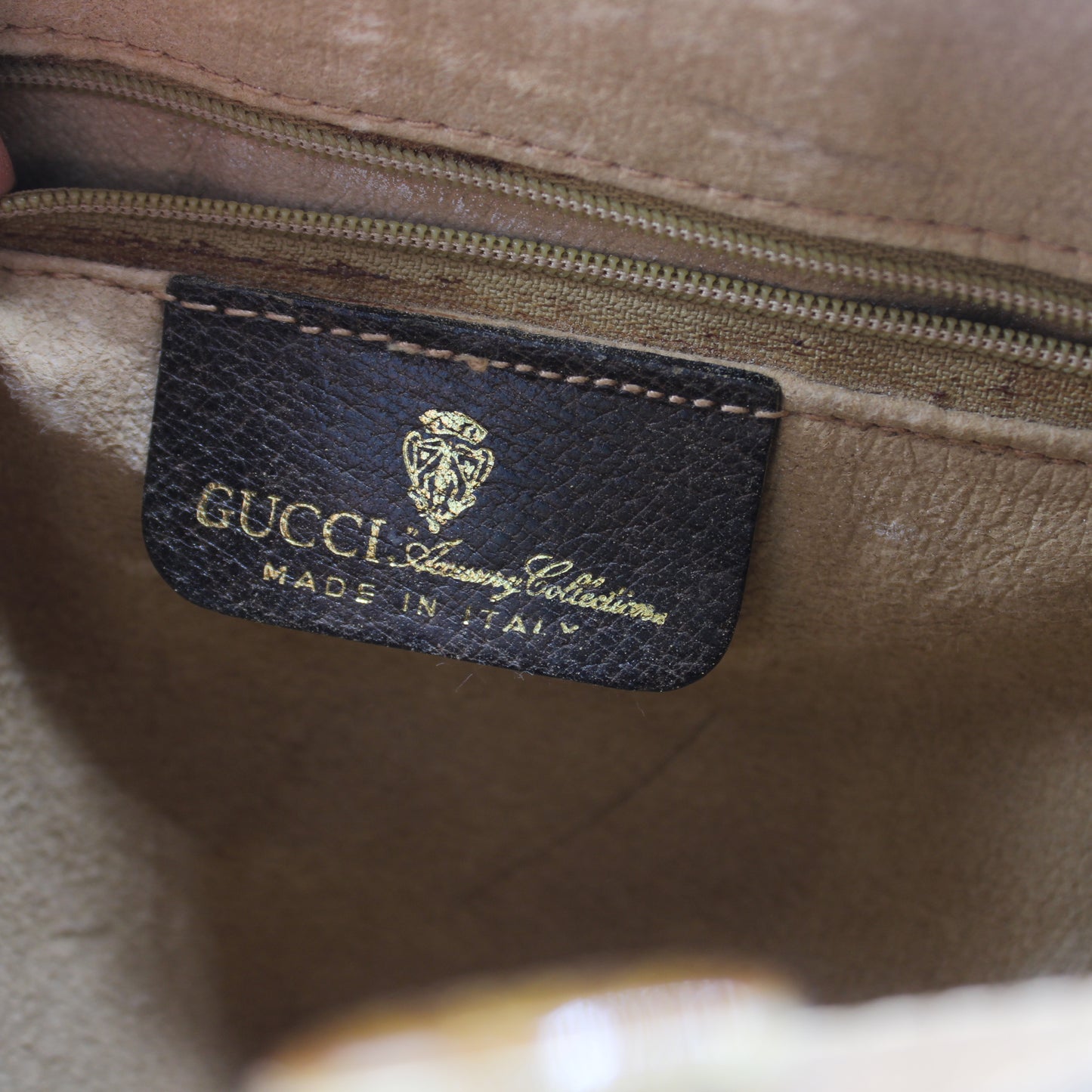 Gucci Beige Brown GG Canvas Green Red Stripe Boston Bag