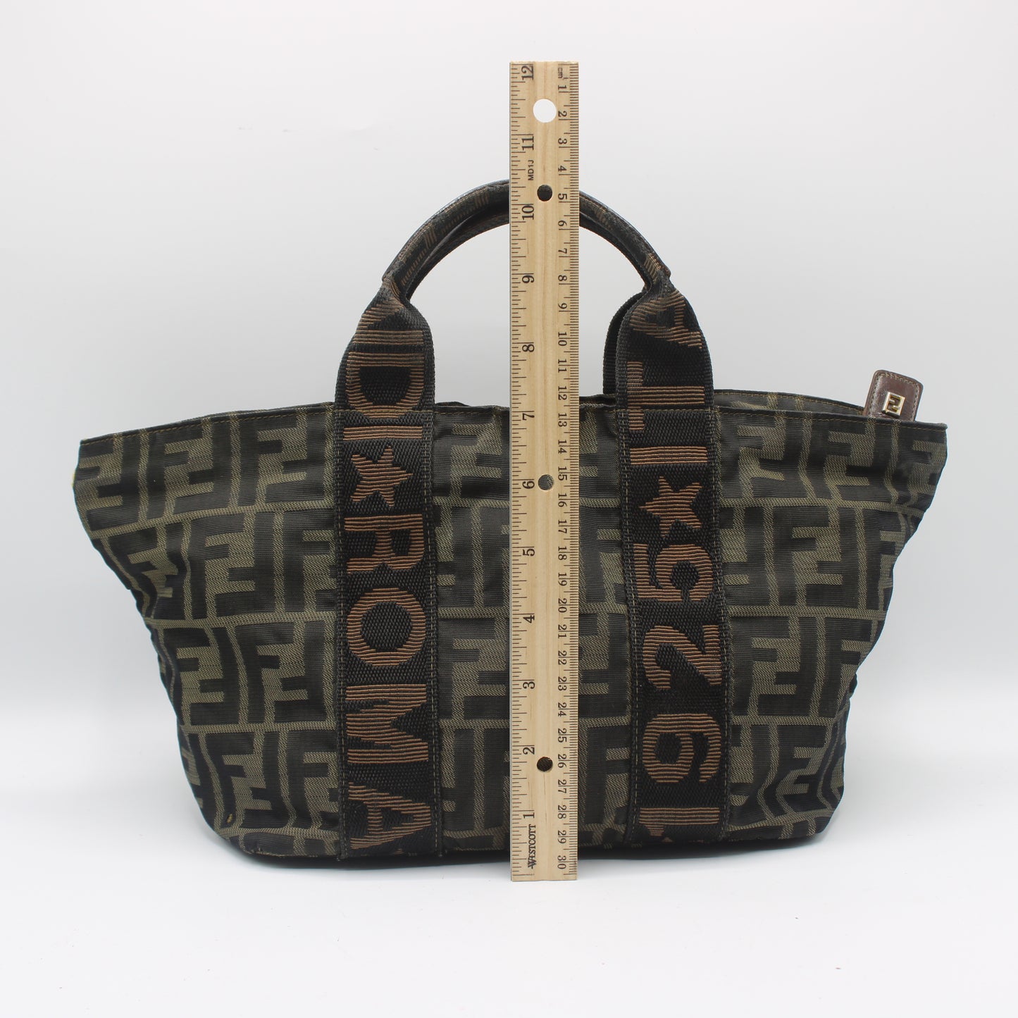 Fendi Brown Zucca Print Canvas Roma Star Handbag