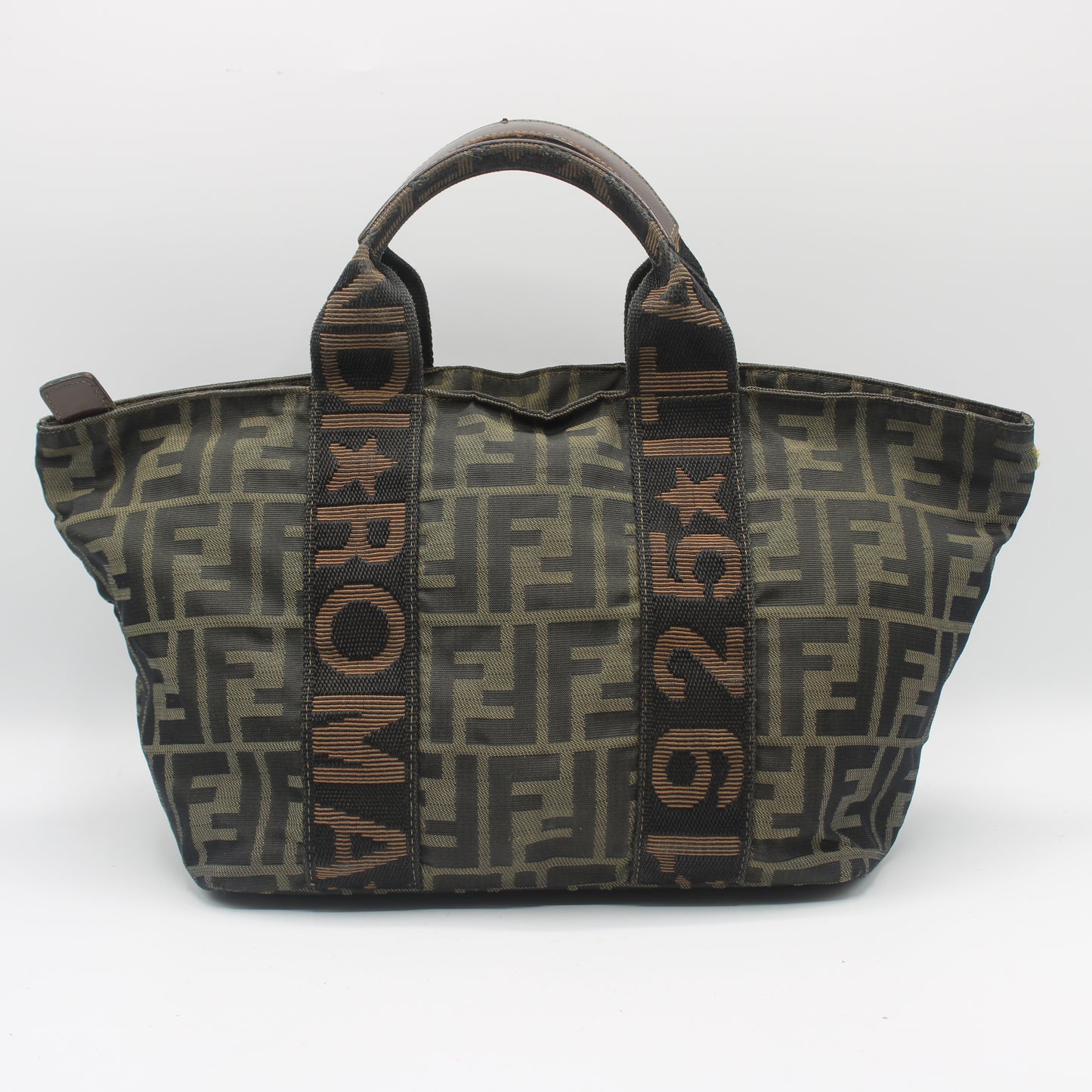 Fendi Brown Zucca Print Canvas Roma Star Handbag