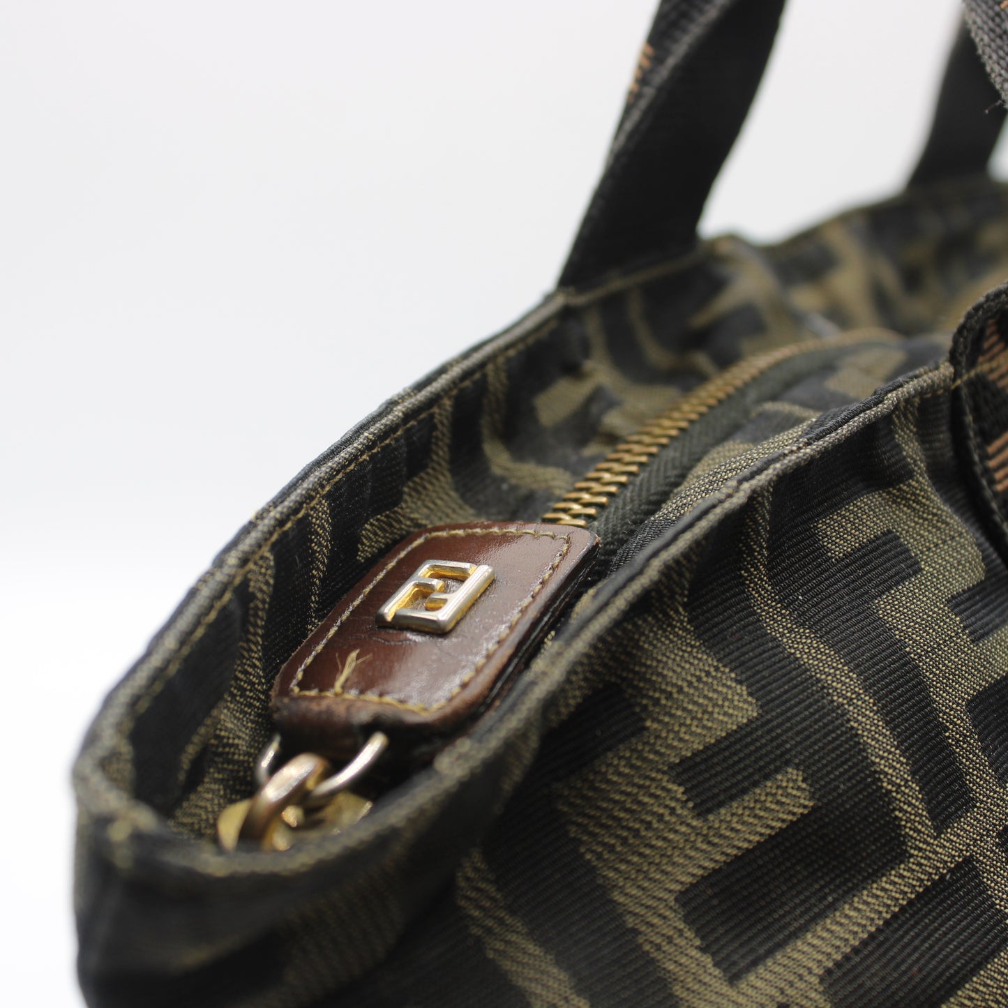 Fendi Brown Zucca Print Canvas Roma Star Handbag