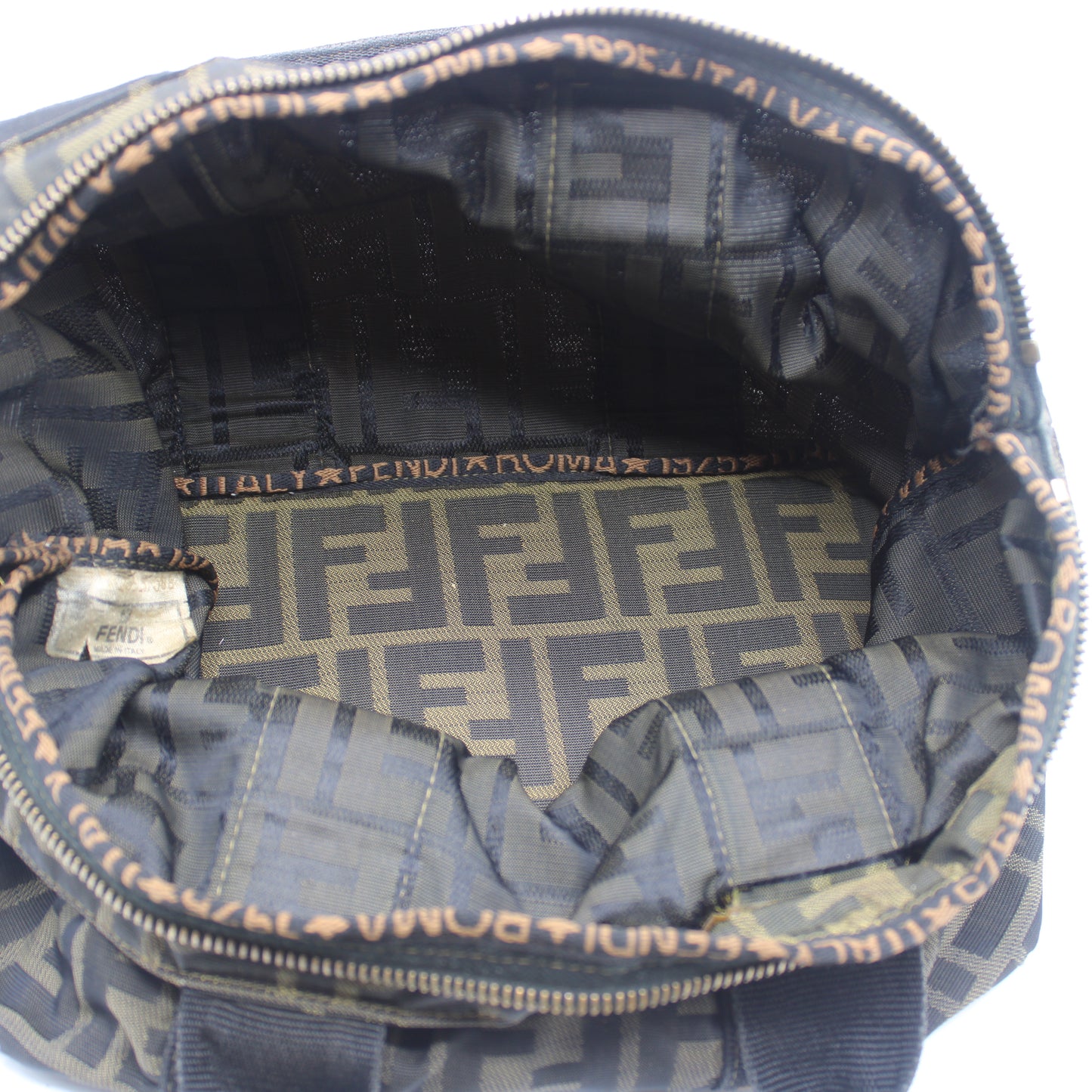 Fendi Brown Zucca Print Canvas Roma Star Handbag