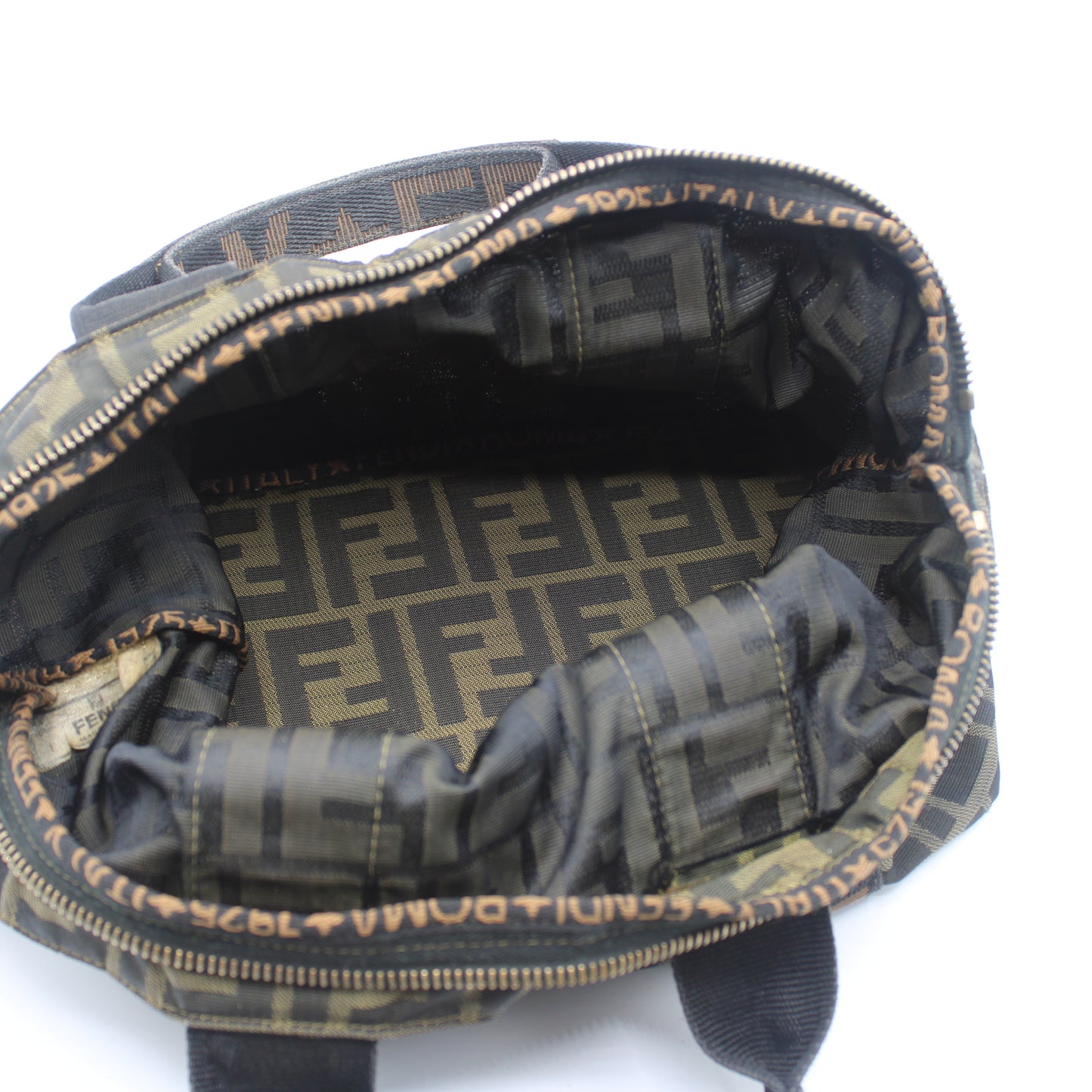 Fendi Brown Zucca Print Canvas Roma Star Handbag