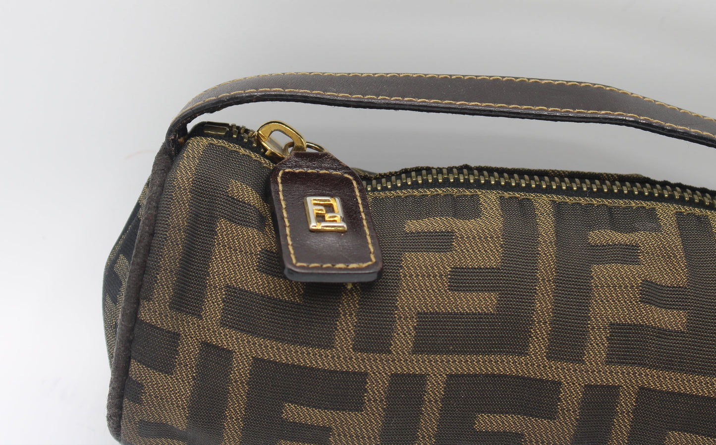 Fendi Brown Zucca Canvas Cylinder Mini Bag #5