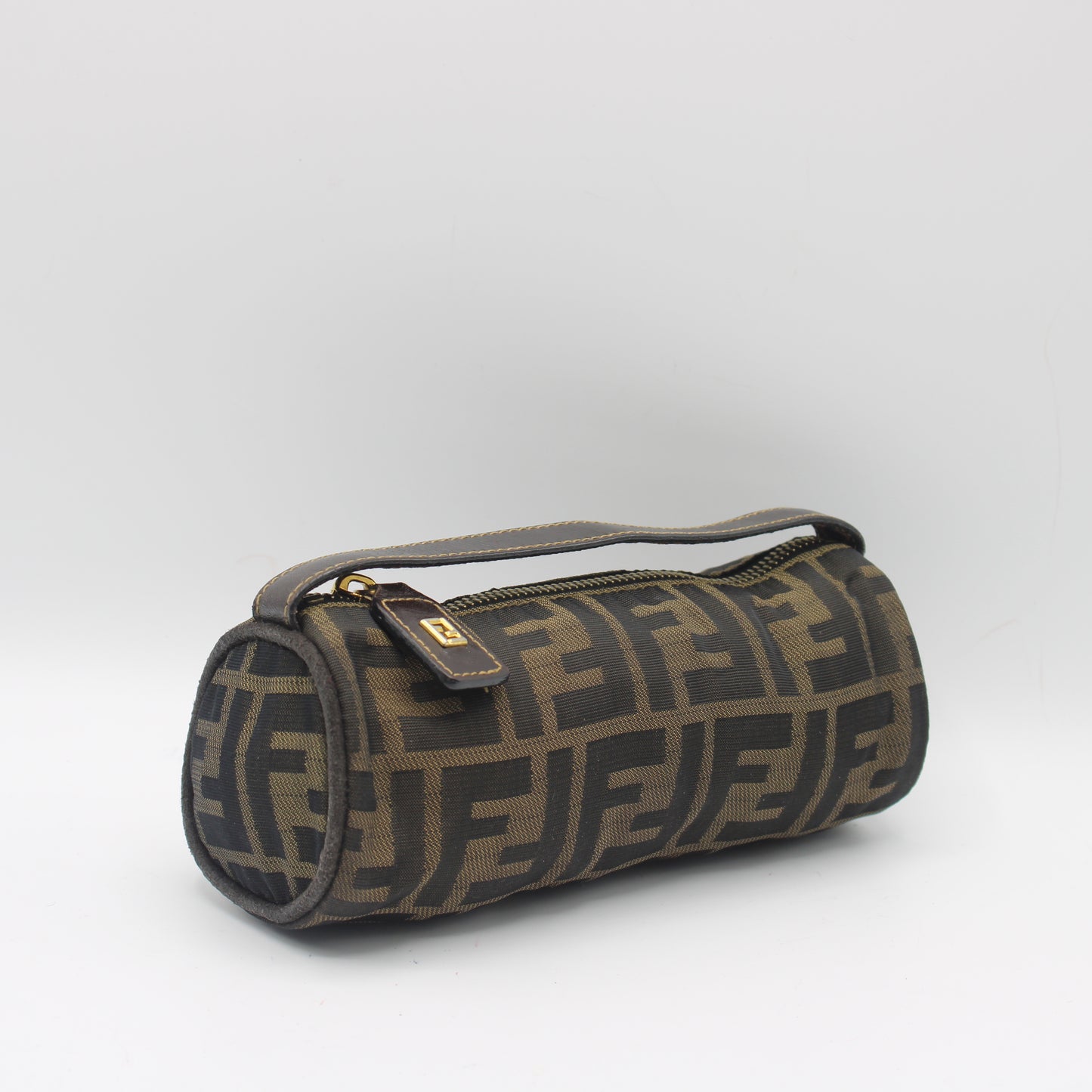 Fendi Brown Zucca Canvas Cylinder Mini Bag #5