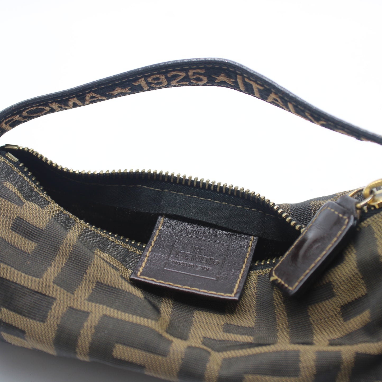 Fendi Brown Zucca Canvas Cylinder Mini Bag #5