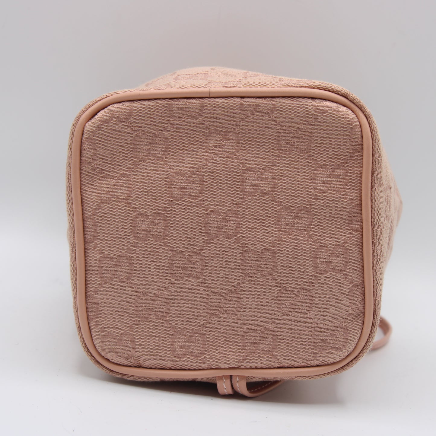 Gucci Pink GG Canvas Drawstring Bucket Mini Bag
