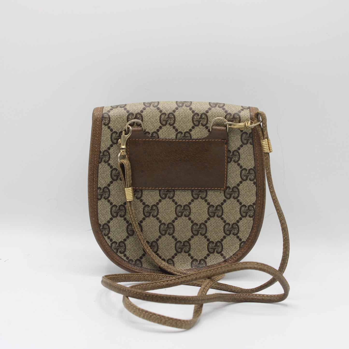 Gucci Beige Brown Monogram Mini Crossbody Bag With Tassel