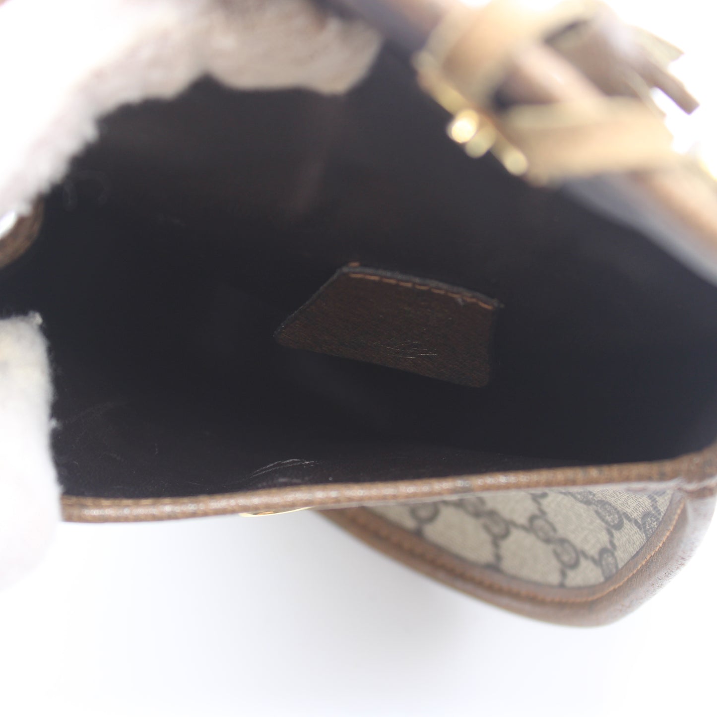 Gucci Beige Brown Monogram Mini Crossbody Bag With Tassel