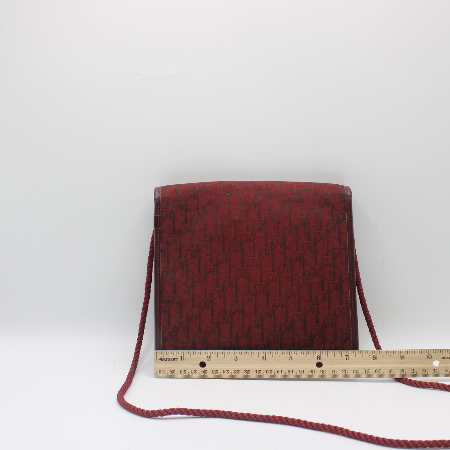Christian Dior Burgundy Trotter Crossbody Bag Cloth Strap