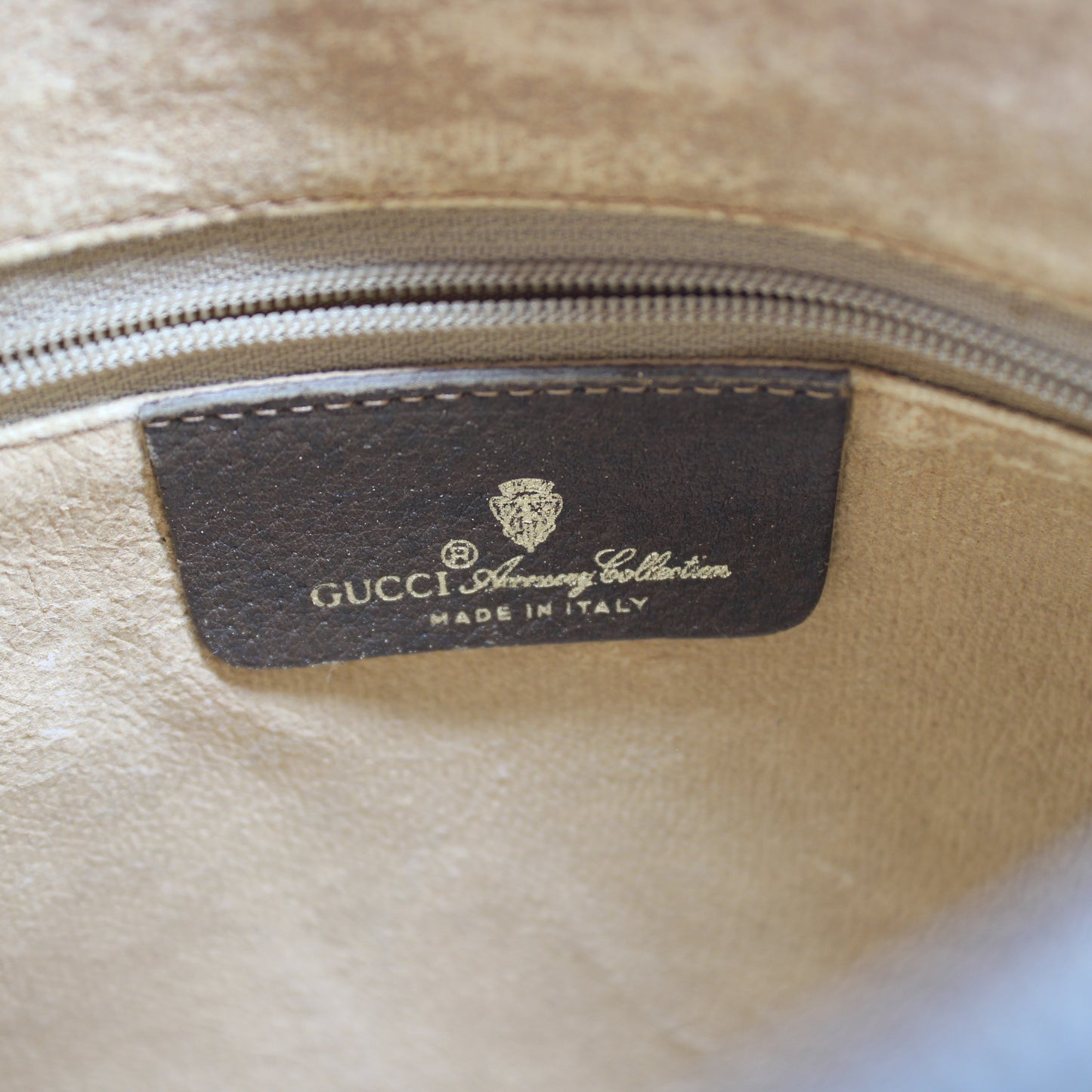 Gucci Brown GG Supreme Canvas Leather Trim Crossbody Bag