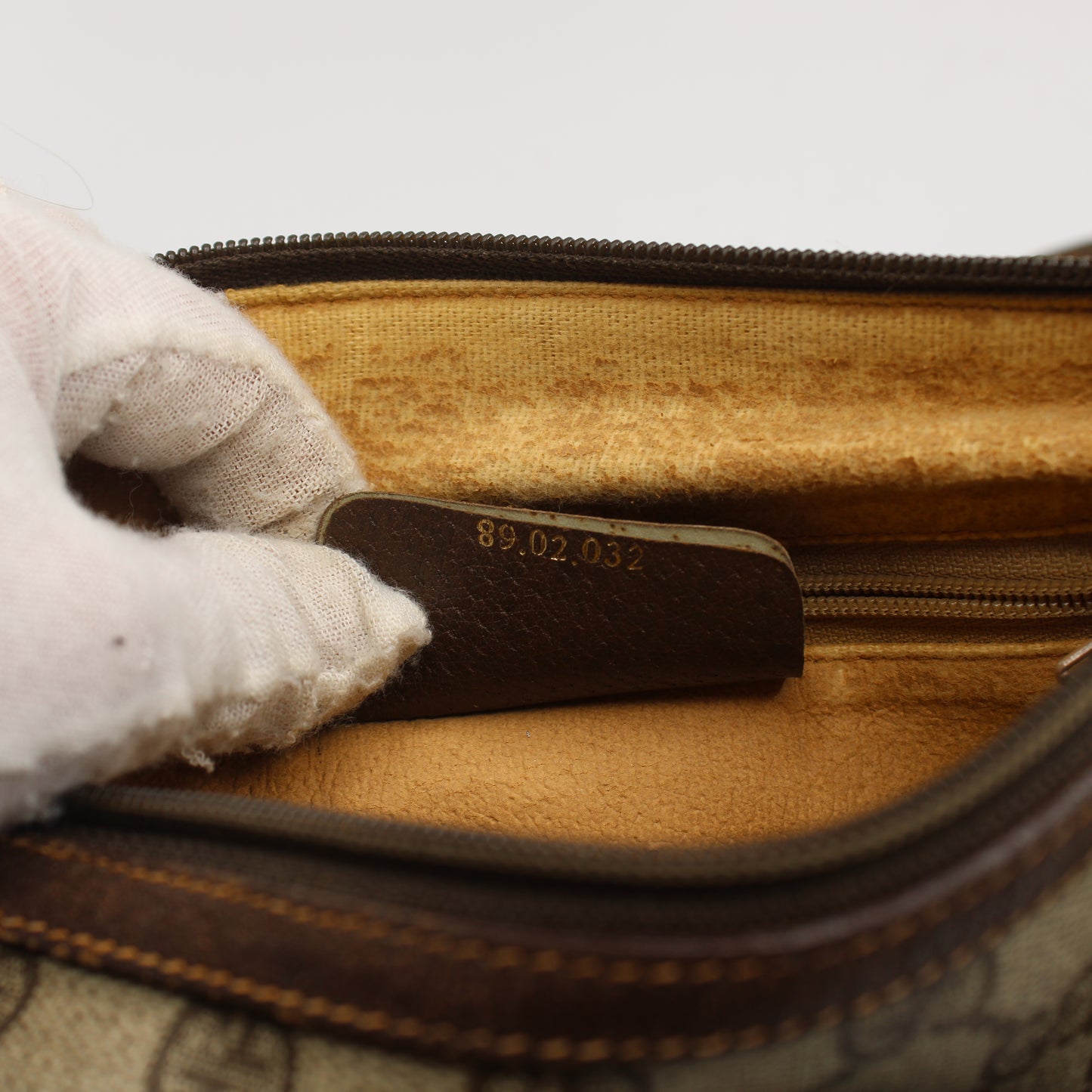 Gucci Brown GG Supreme Canvas Leather Trim Crossbody Bag