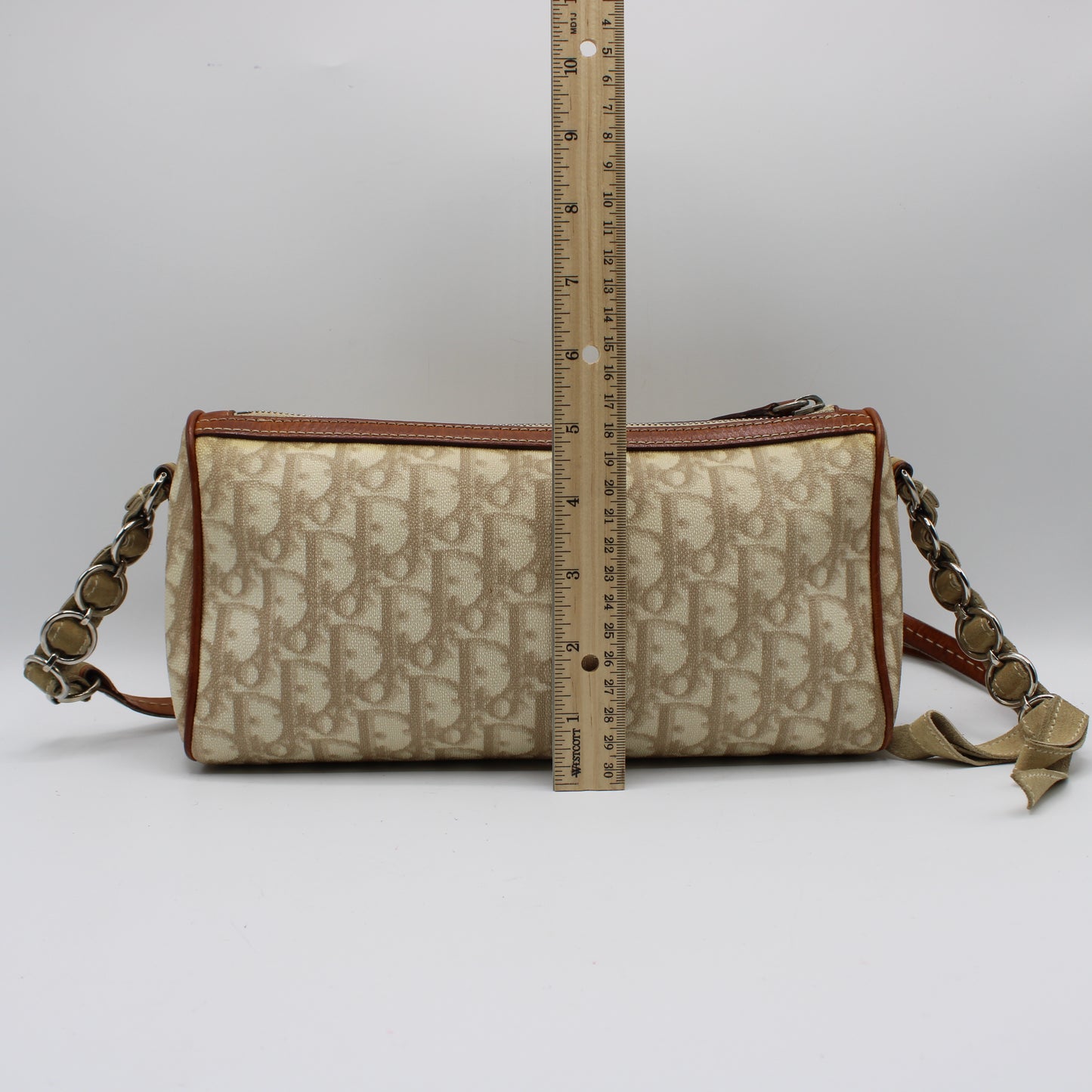 Christian Dior Beige Romantique Heart Charm Shoulder Crossbody Bag