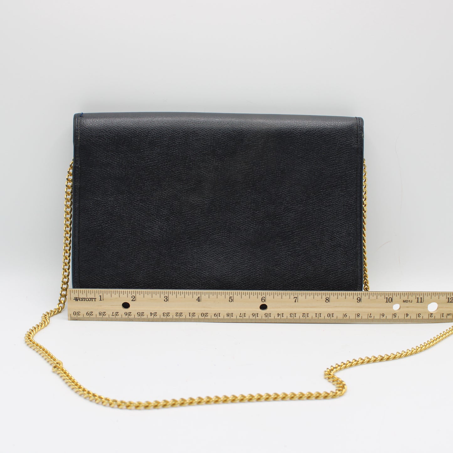 Christian Dior Black Textured Leather Chain Crossbody Bag