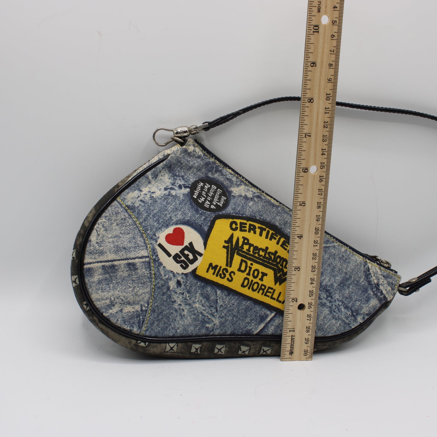 Christian Dior Denim Miss Diorella Saddle Bag