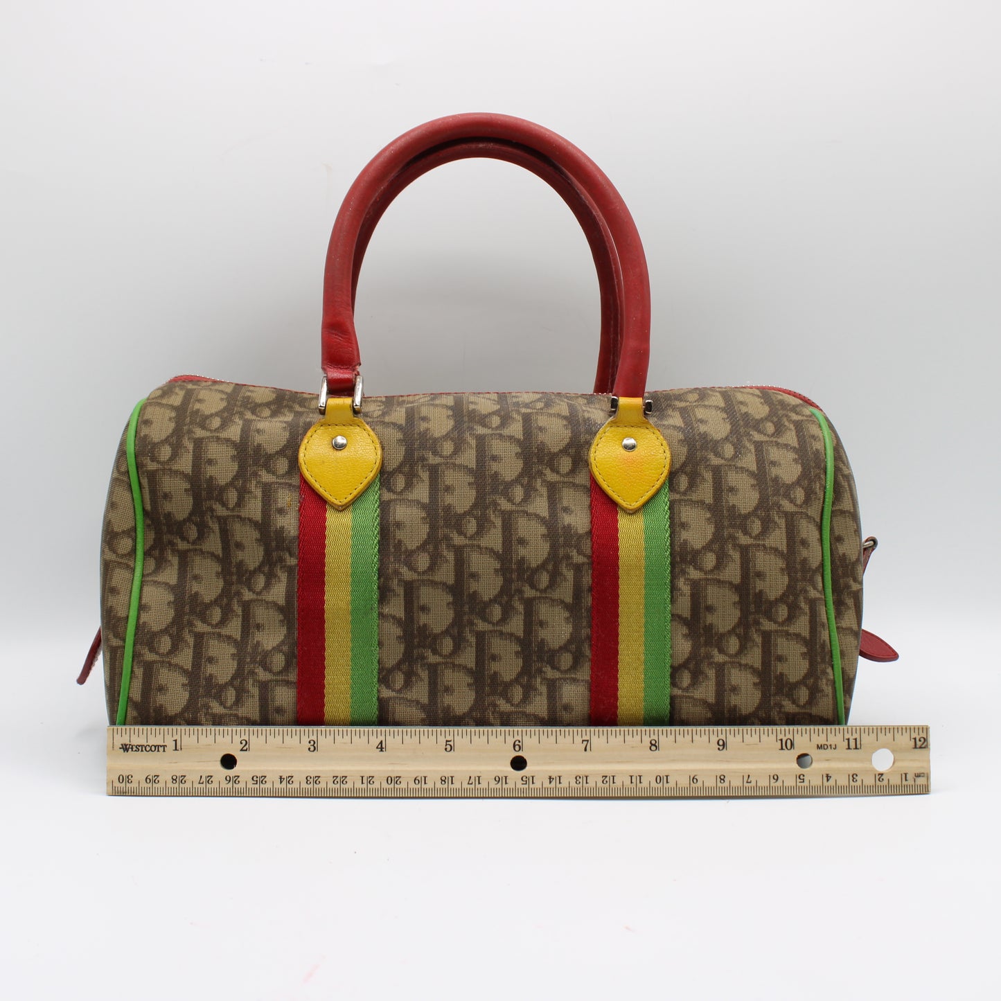 Christian Dior Brown Canvas Rasta Number One Mini Boston Bag