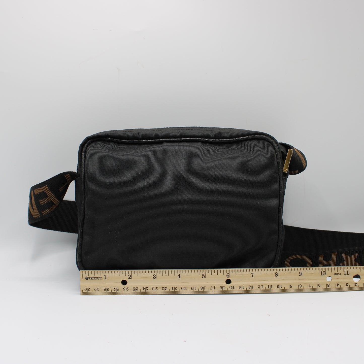 Fendi Roma Black 1925 Logo Crossbody Bag