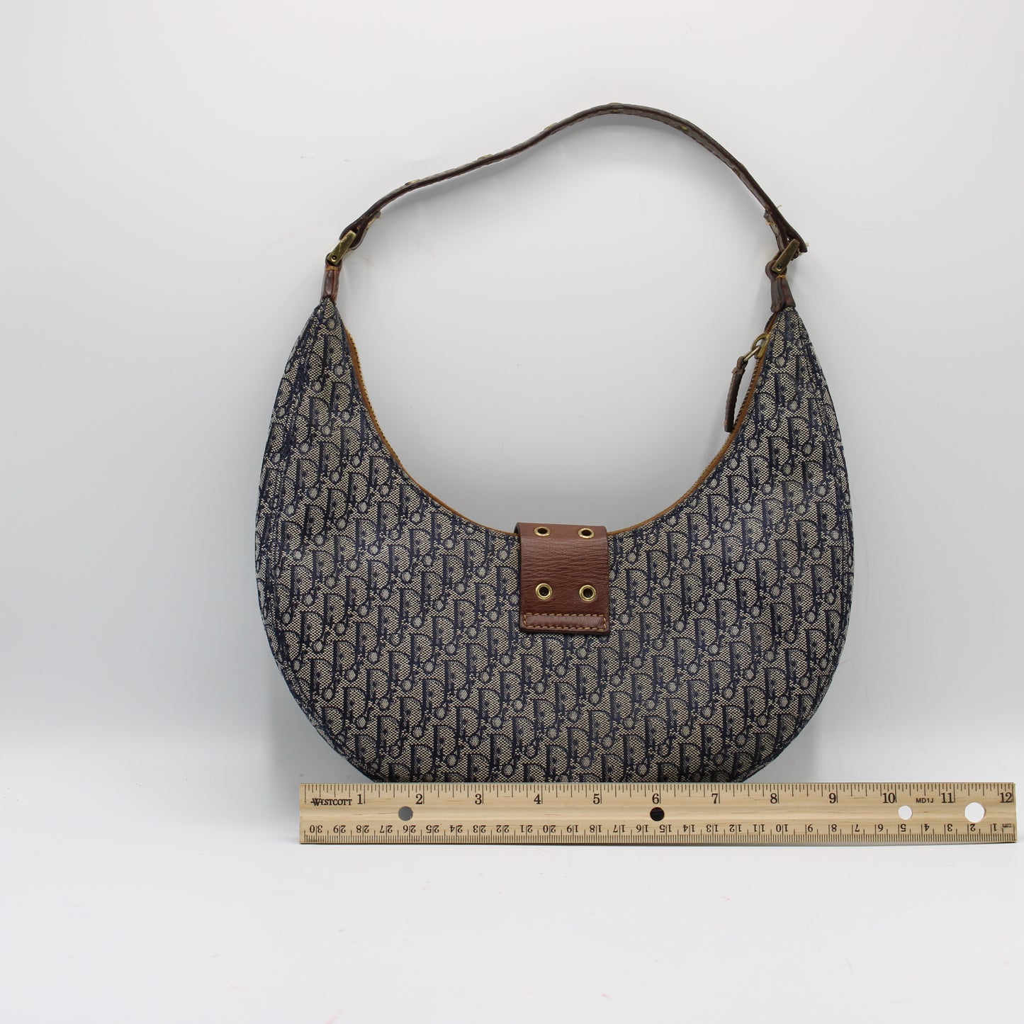 Christian Dior Blue Oblique Canvas Street Chic Hobo Bag
