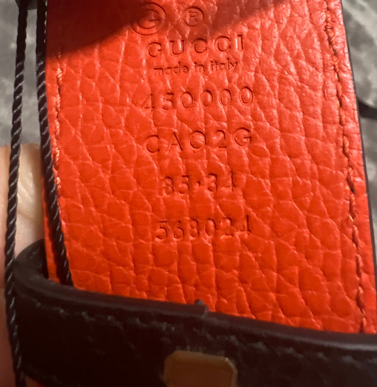 Gucci 1973 Reversible Belt Black Orange Calfskin Leather