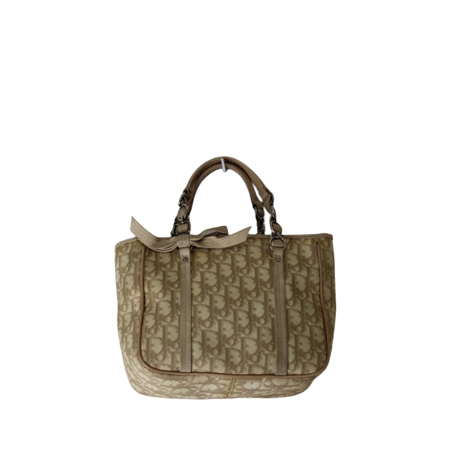Christian Dior Beige Romantique Pattern Mini Tote Bag