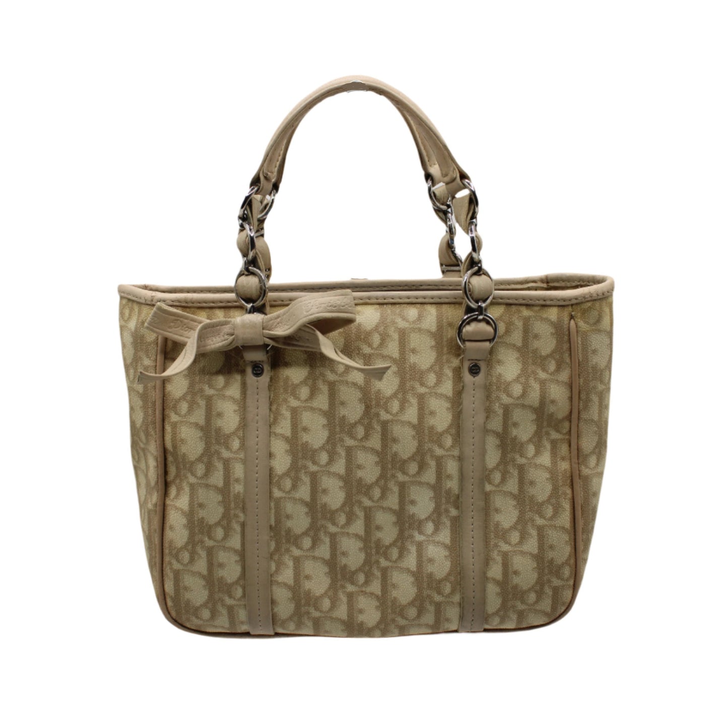 Christian Dior Beige Romantique Pattern Mini Tote Bag 2