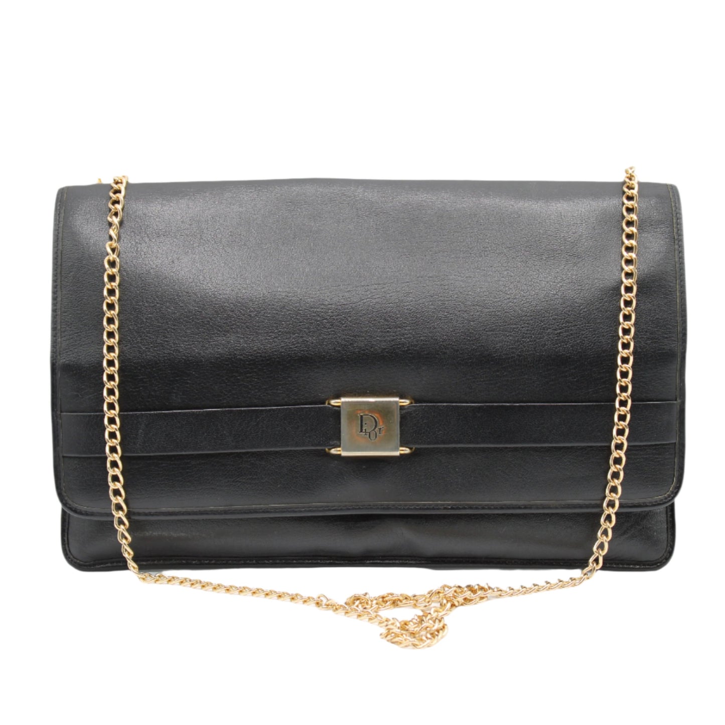 Christian Dior Black Leather Chain Crossbody Bag