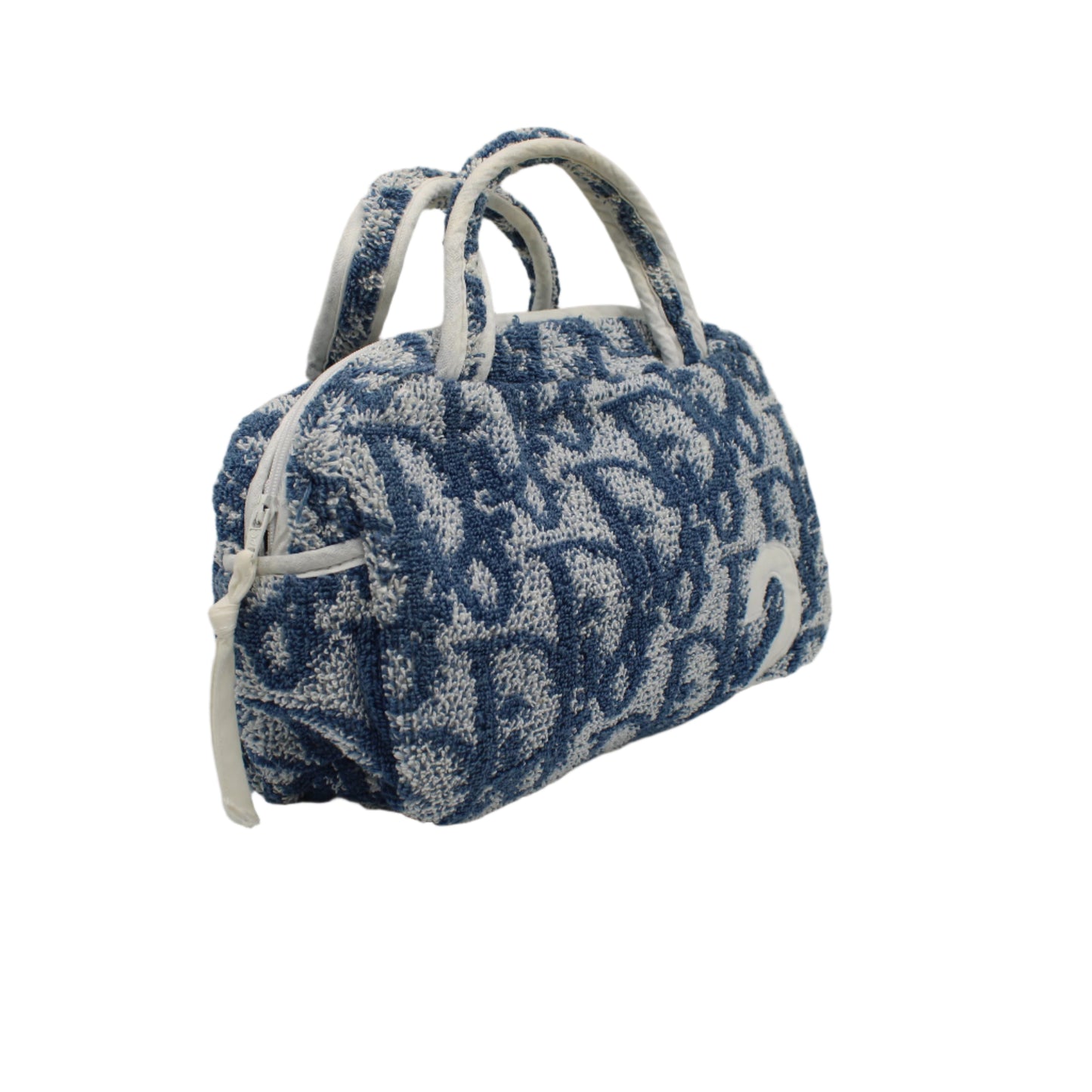 Christian Dior Blue Terry Cloth Diorissimo Mini Tote Bag 2 side view