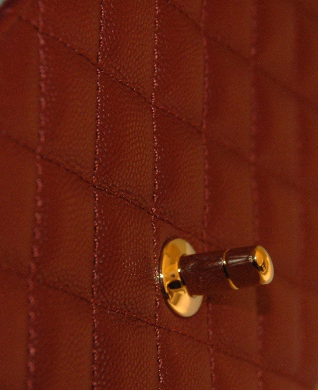 Chanel Burgundy Red Calfskin Gold Large Coco Top Handle Bag