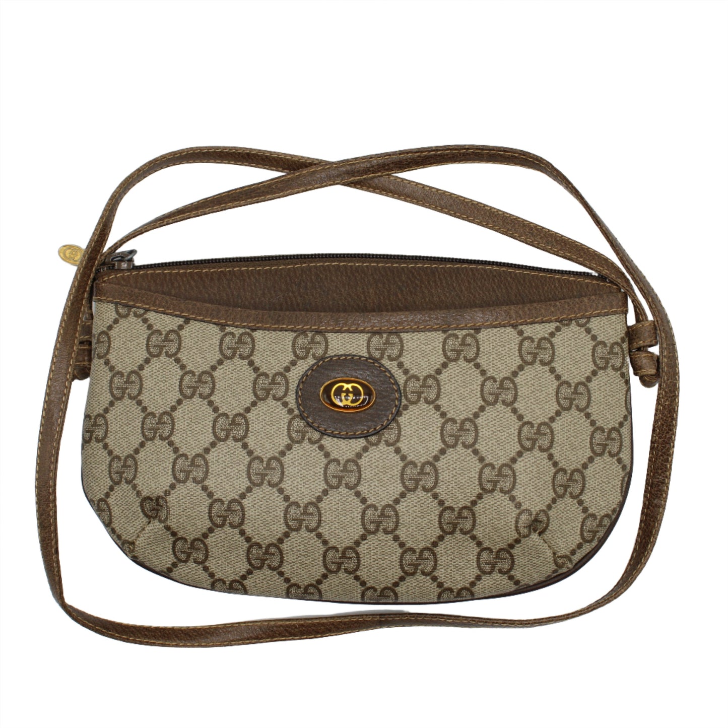 Gucci Brown GG Monogram Canvas Crossbody Bag