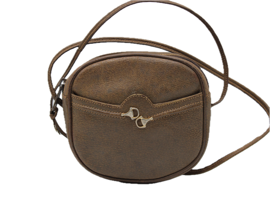 Gucci Horsebit 1955 Shoulder Bag Leather Brown Vintage front view