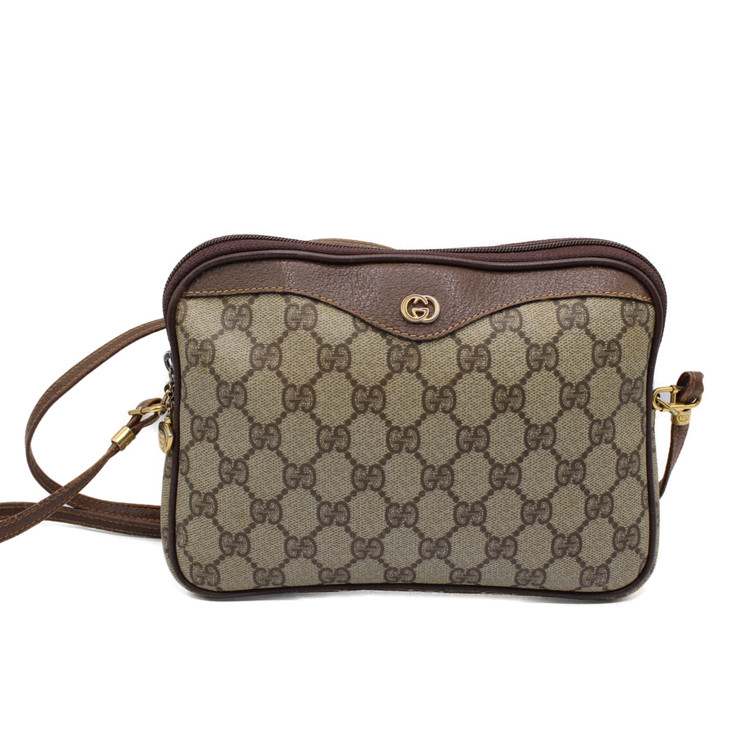 Gucci Ophidia Brown GG Canvas Shoulder Crossbody Bag Vintage