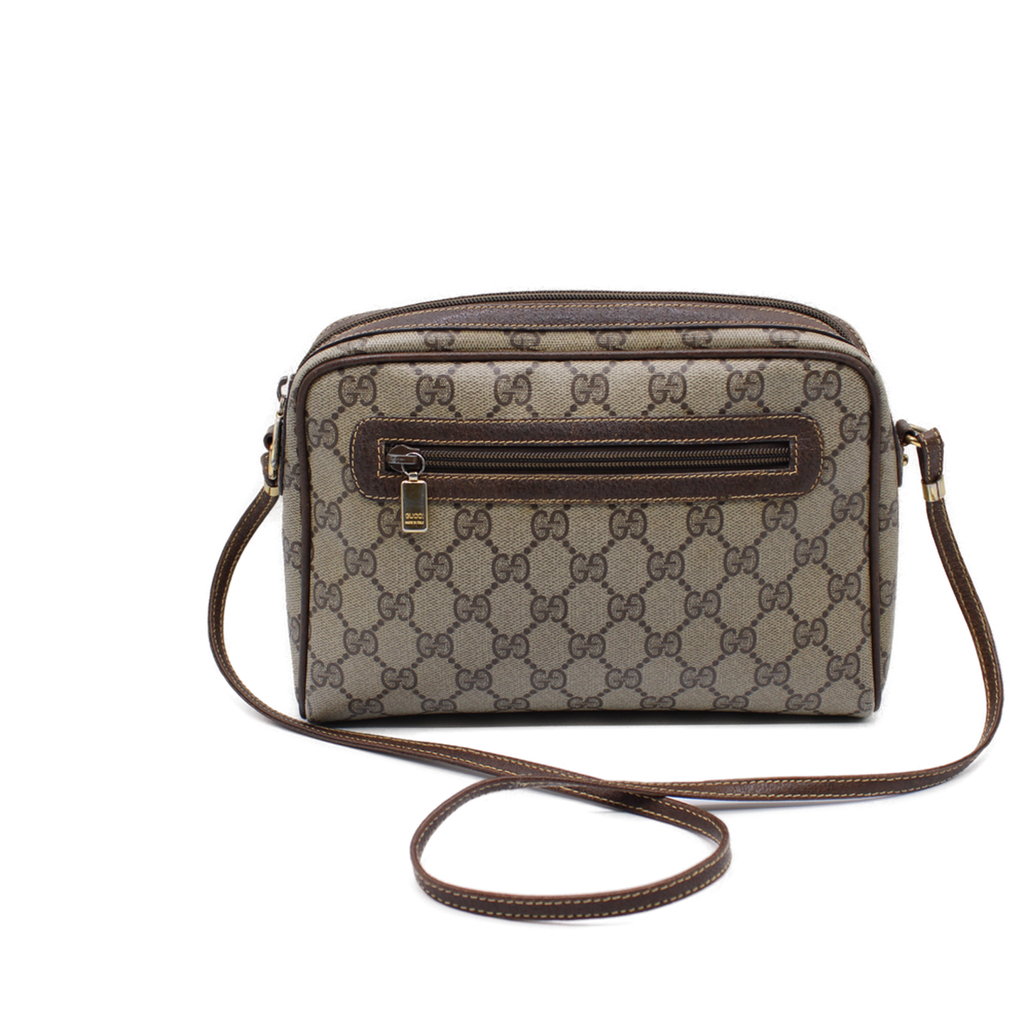 Gucci Ophidia GG Brown Canvas Crossbody Bag