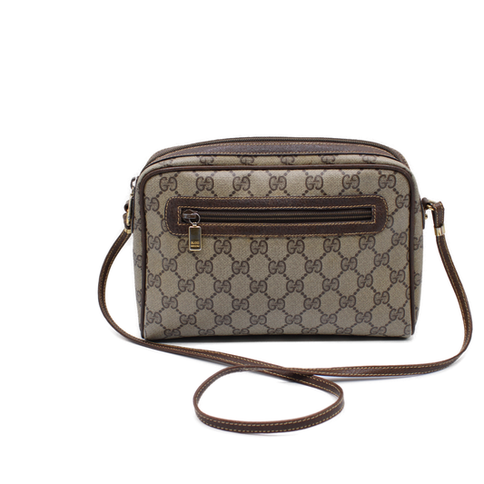 Gucci Ophidia GG Brown Canvas Crossbody Bag