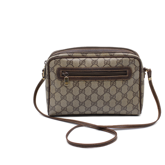 Gucci Ophidia GG Brown Canvas Crossbody Bag 