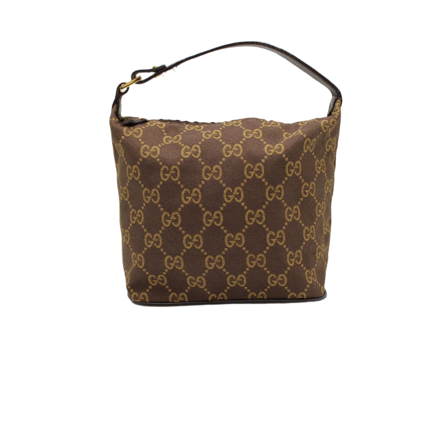 Gucci Brown GG Canvas Top Handle Pouch Bag