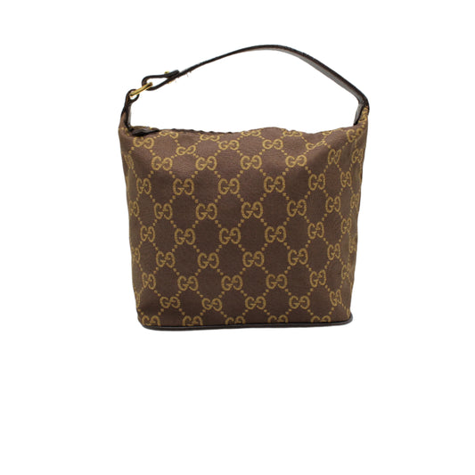 Gucci Brown GG Canvas Top Handle Pouch Bag